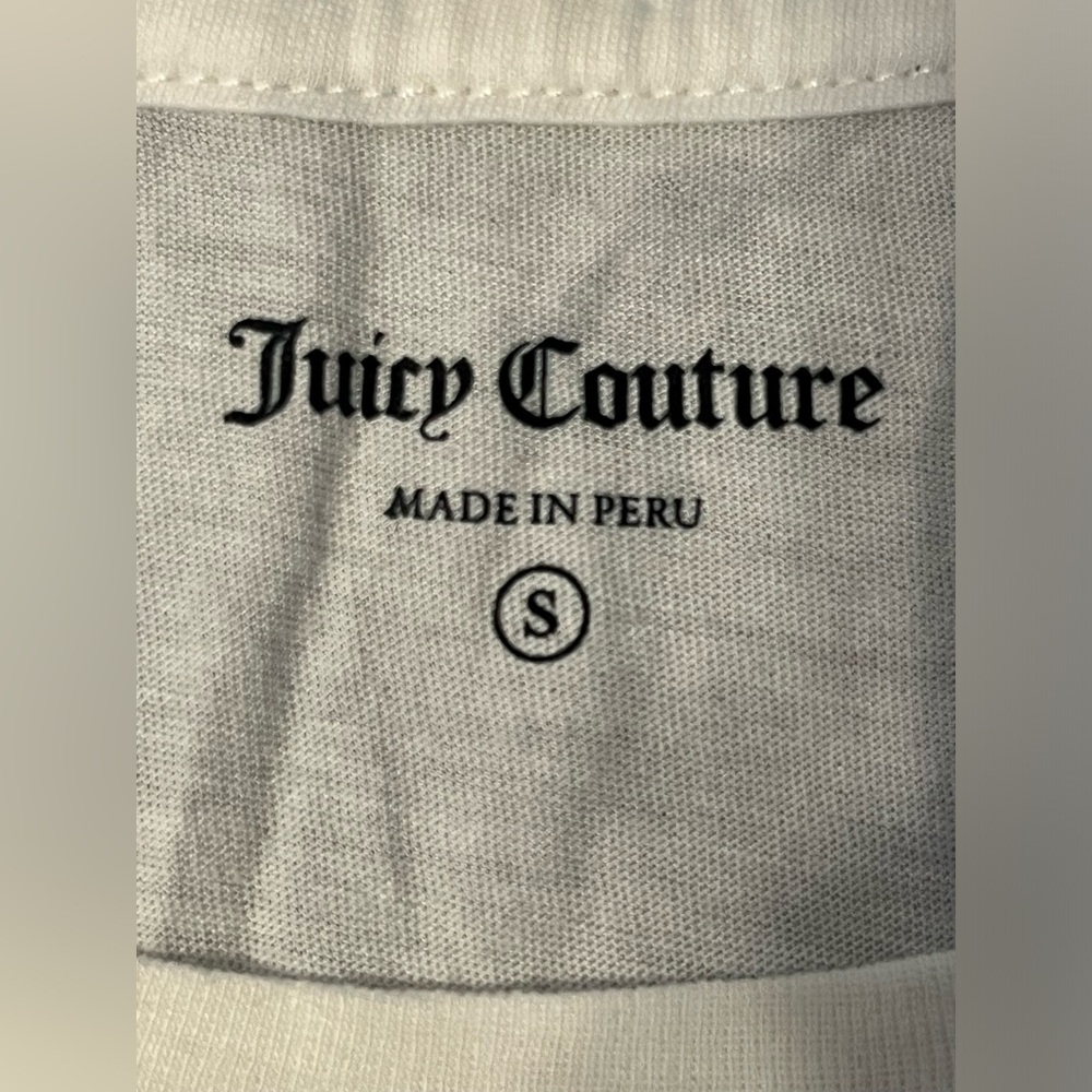 Juicy Couture Women’s White T-Shirt Size Small NWT Short Sleeve - Picture 4 of 6